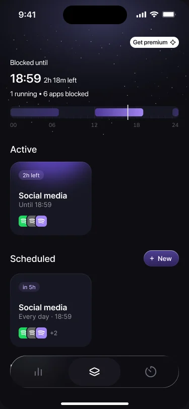 Sero sessions screen